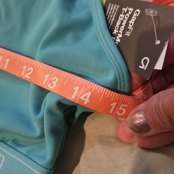 GapFit PowerMove T-Back Sports Bra in Teal Size Small MSRP $35 FPS040 - Picture 14 of 16